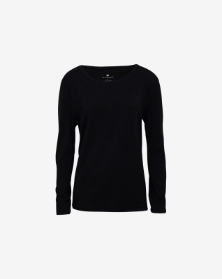 Bambussæt med en sort langærmet t-shirt og sorte leggings -JBS of Denmark Women