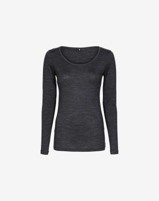 Uldsæt med langærmet mørkegrå t-shirt og mørkegrå leggings -JBS of Denmark Women