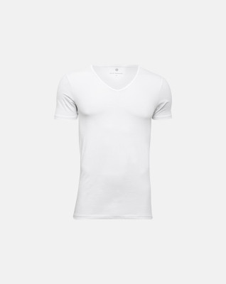 Økologisk bomuld, Undertrøje T-shirt o-neck, Hvid -JBS of Denmark Men