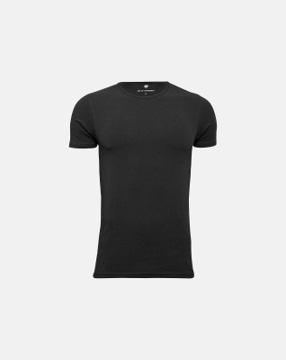 Økologisk bomuld, Undertrøje T-shirt o-neck, Sort -JBS of Denmark Men