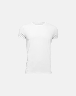 Økologisk bomuld, T-shirt o-neck, Hvid -JBS of Denmark Men