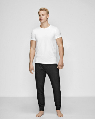 Økologisk bomuld, T-shirt o-neck, Hvid -JBS of Denmark Men