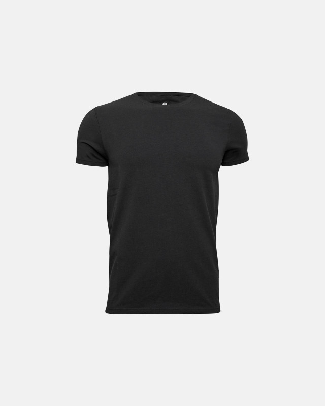 Økologisk bomuld, T-shirt o-neck, Sort -JBS of Denmark Men