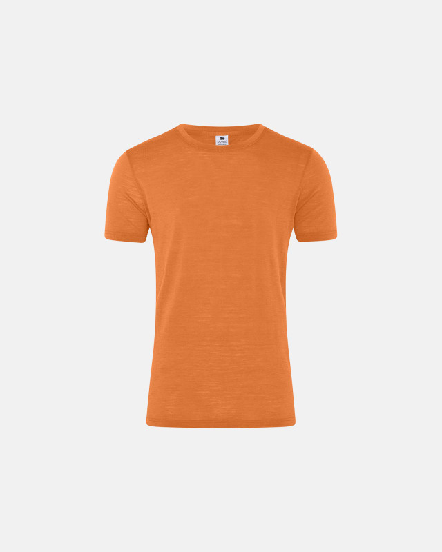 Økologisk uld, T-shirt, Orange -Dovre