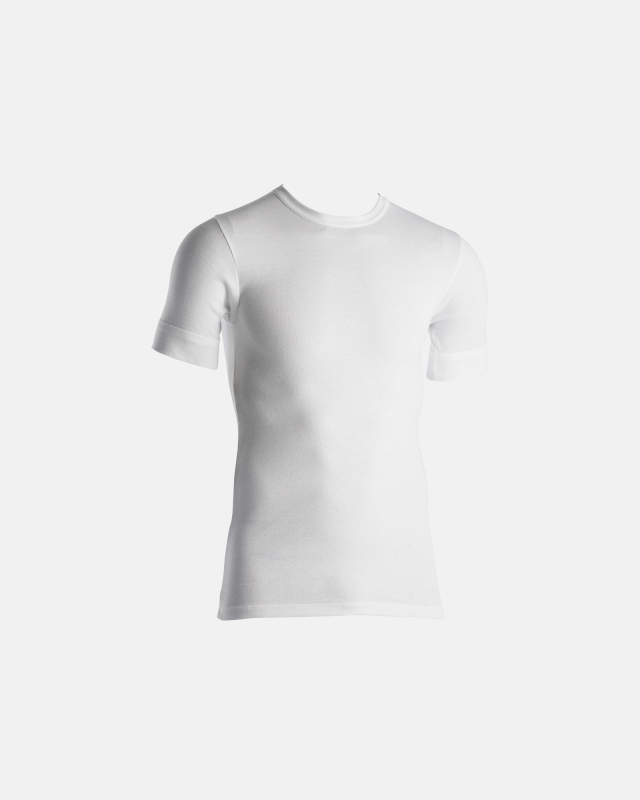 Økologisk bomuld, T-shirt &quot;Rib&quot;, Hvid