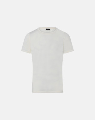 Økologisk uld, T-shirt, Beige -Dovre