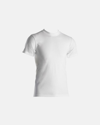 Økologisk bomuld, T-shirt o-hals "Jersey", Hvid -Dovre