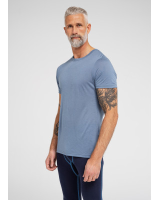 Økologisk uld, T-shirt, Lys blå -Dovre