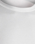 Økologisk bomuld, Langærmet T-shirt "Rib", Hvid -Dovre