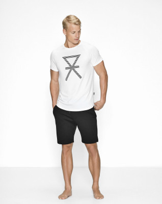 Bambus, T-shirt, Hvid med print -JBS of Denmark Men