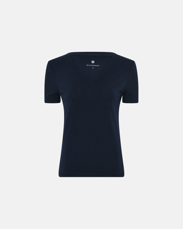 Bambus, V-hals T-shirt, Navy -JBS of Denmark Women