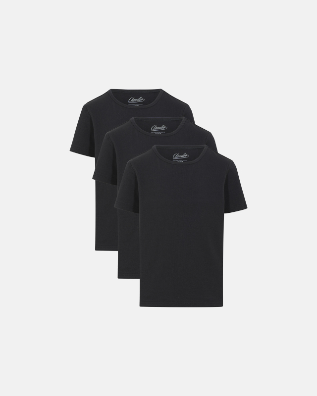 5: 3-pak Claudio t-shirts til drenge, sort, str. 3-4 år