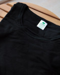 Økologisk bomuld, T-shirt, 2-pak, Sort -Dovre