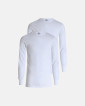 2-pack Økologisk bomuld, Langærmet T-shirt "Rib", Hvid - Dovre
