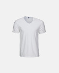 3-pack Økologisk bomuld, T-shirt, v-neck, hvid -Dovre