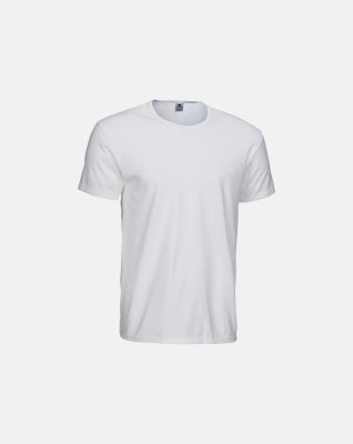 Økologisk bomuld, T-shirt, o-neck, hvid -Dovre