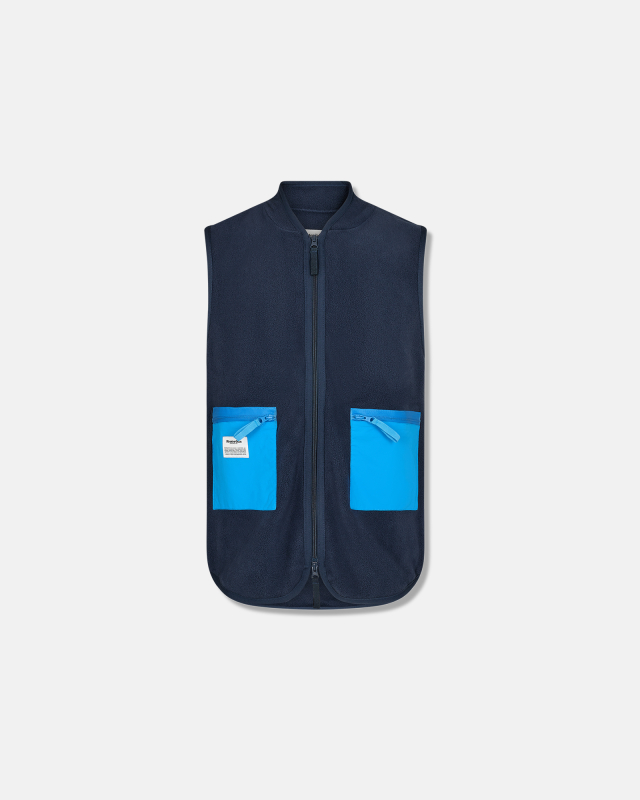 Recycled polyester, Fleece vest, Navy