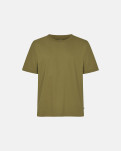 Økologisk bomuld, T-shirt "mid-sleeve", Olivengrøn -Resteröds