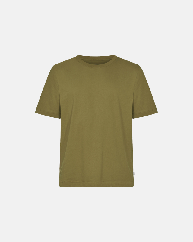 Økologisk bomuld, T-shirt &quot;mid-sleeve&quot;, Olivengrøn