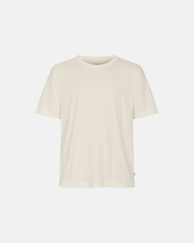 Økologisk bomuld, T-shirt "mid-sleeve", Cremehvid -Resteröds