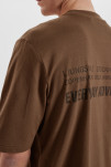 100% økologisk bomuld, T-shirt, Brun -Resteröds