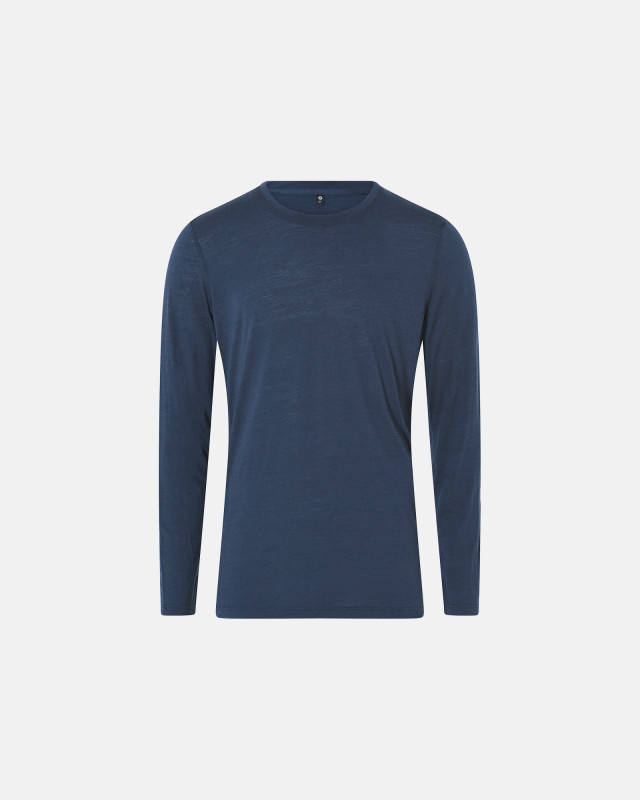Økologisk uld, Langærmet T-shirt, navy -JBS of Denmark Men