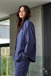 100% økologisk bomuld, Pyjamasskjorte, Blå -JBS of Denmark Women