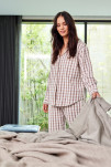 100% økologisk bomuld, Pyjamasskjorte, Brun -JBS of Denmark Women