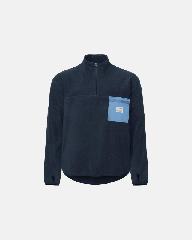 Recycled polyester, Pullover Fleece, Navy