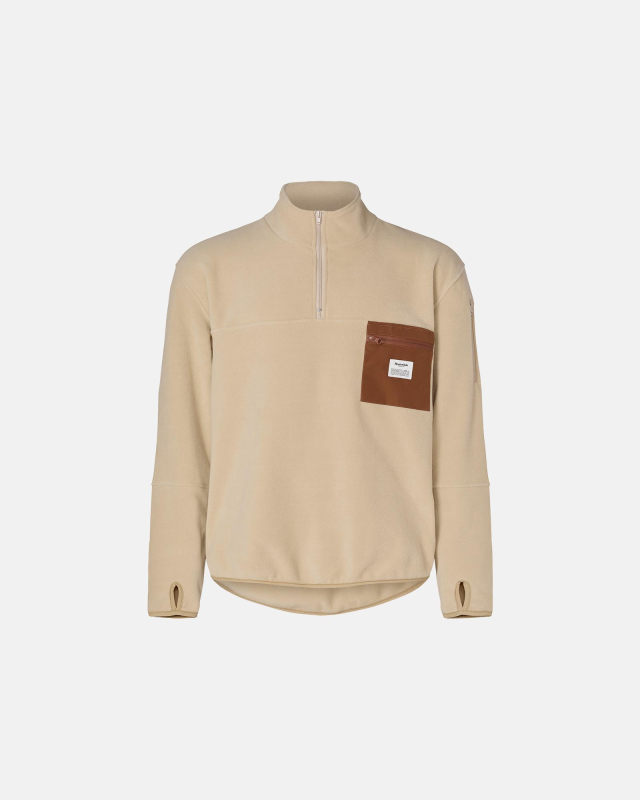 Recycled polyester, Pullover Fleece, Beige