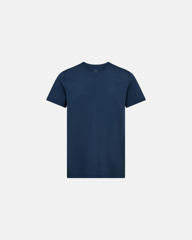 Bambus, T-shirt O-neck, Blå -Dovre