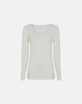 Økologisk uld, Langærmet t-shirt, Ivory -JBS of Denmark Women