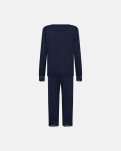 Bambusviskose, Pyjamassæt med blonde, Navy -Decoy