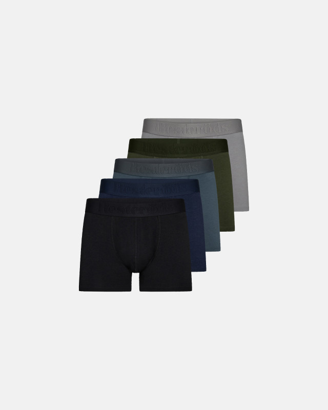 Bambus, "Gunnar" Boxers, 5-pack, Multifarvet -Resteröds