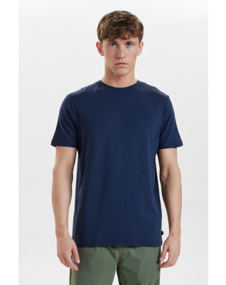 Bambus, T-shirt o-neck, Navy -Resteröds